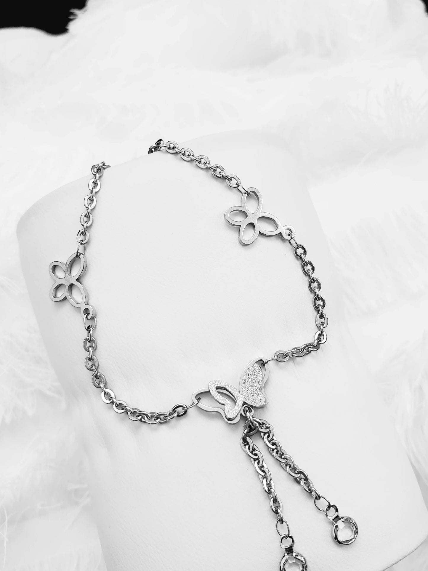 Silver Dongle Anklet