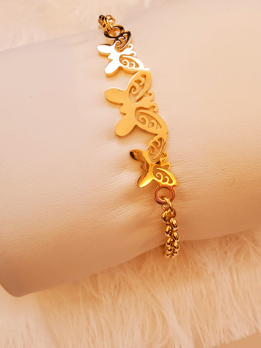 Three Sisters Gold Bracelet