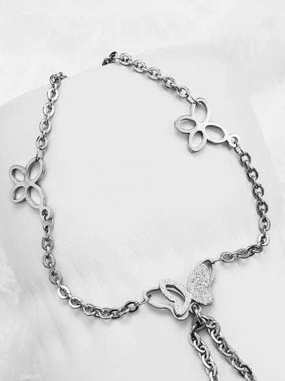 Silver Dongle Anklet