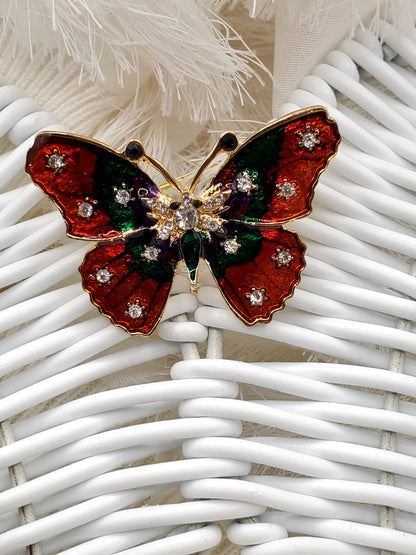 Flutter holiday brooch