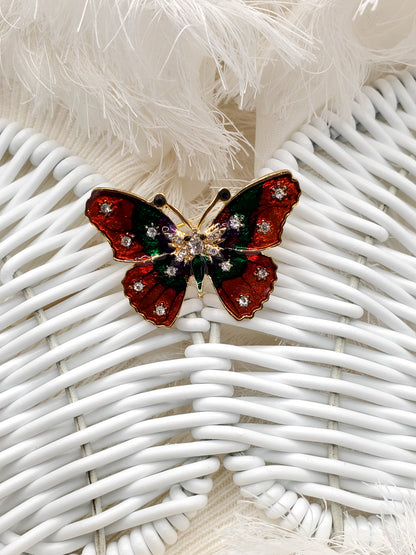 Flutter holiday brooch