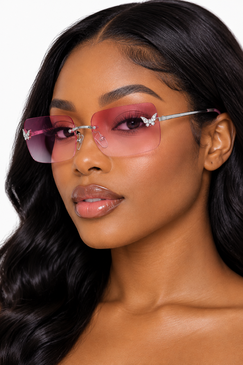 Silver Butterfly Glam Shades
