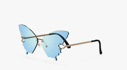 Sky Blue Butterfly Wing Sunglasses