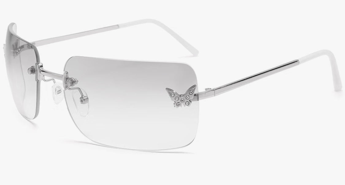 Silver Butterfly Glam Shades