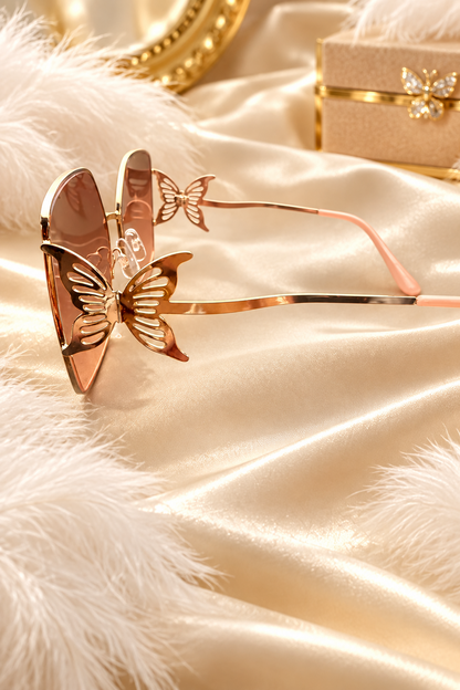 Golden Butterfly Statement Sunglasses