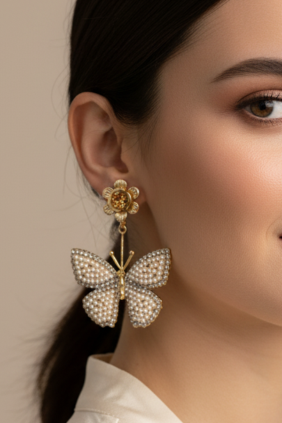 PLENTI PINK PEARL EARRINGS