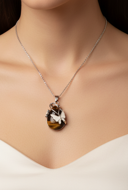 LUCKY BROWN NECKLACE